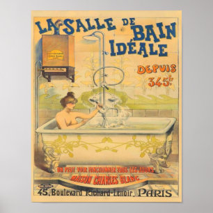 Das ideale Badezimmer 1900 Art Nouveau Poster