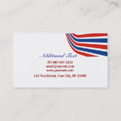 Das ikonenhafte! Roter weißer blauer politischer Visitenkarte (Rückseite)