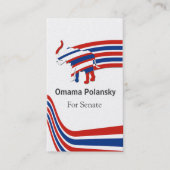 Das ikonenhafte! Roter weißer blauer politischer Visitenkarte (Vorderseite)