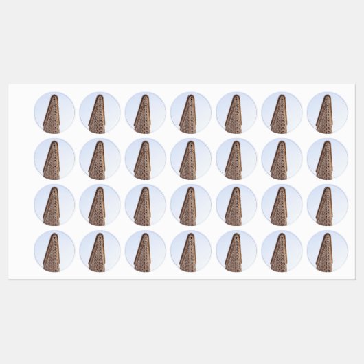 das ikonische Gebäude Etiketten (Blatt)