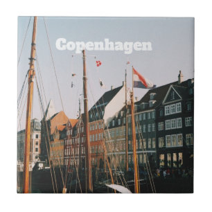 Das ikonische Nyhavn, Kopenhagen, Dänemark Fliese
