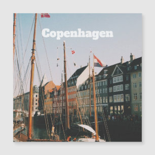 Das ikonische Nyhavn, Kopenhagen, Dänemark Magnetkarte