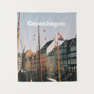 Das ikonische Nyhavn, Kopenhagen, Dänemark Wandteppich