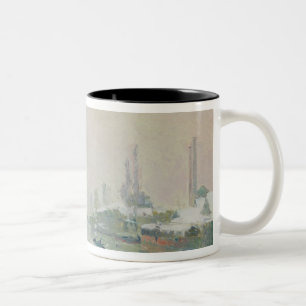 Das Ile Lacroix unter Schnee, 1893 Zweifarbige Tasse
