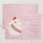 Das illustrierte Henne Bachelorette NachtParty Einladung (Vorne/Hinten)