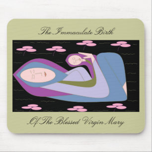 DAS IMMAKULATE GEBURT DER BLESSED JUNGFRAU MARY MOUSEPAD