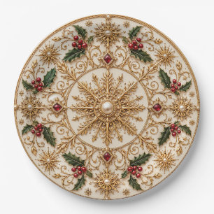 Das Imperiale Winter-Mandala Pappteller