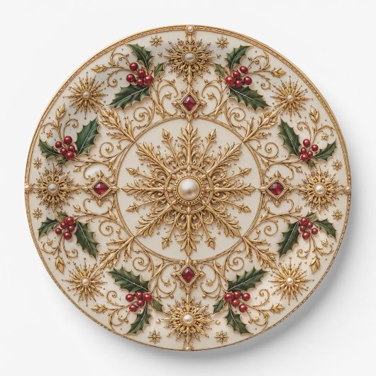 Das Imperiale Winter-Mandala Pappteller (Vorderseite)