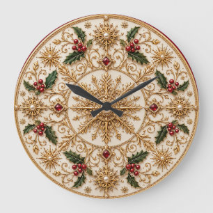 Das Imperiale Wintermandala Große Wanduhr
