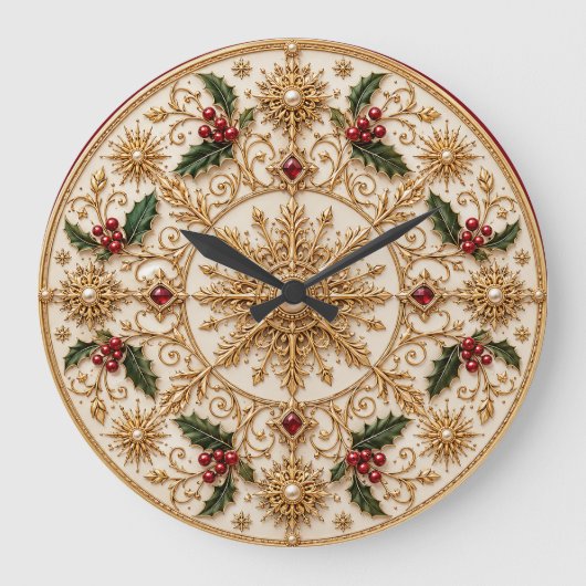 Das Imperiale Wintermandala Große Wanduhr (Vorderseite)