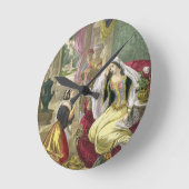 Das in Gefangenschaft gehaltene Hebräische Mädchen Runde Wanduhr (Winkel)