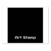 Das in Schwarz gedruckte Logo an der Grenze zur be Gummistempel (Prägung)