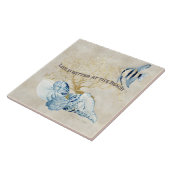 Das Indigo-Ozean-Leben ist an den Strand-Muscheln Fliese (Seite)