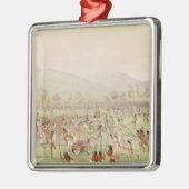 Das indische Ball-Spiel, c.1832 Silbernes Ornament (Links)