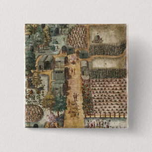 Das indische Dorf von Secoton, c.1570-80 Button