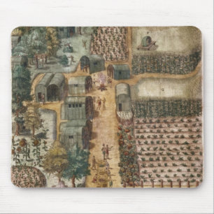 Das indische Dorf von Secoton, c.1570-80 Mousepad