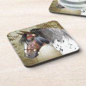 Das indische Pony Getränkeuntersetzer (Linke Seite)