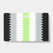 Das individuell anpassbare ZigZag Boho Agender Pri Ausweis (Rückseite)