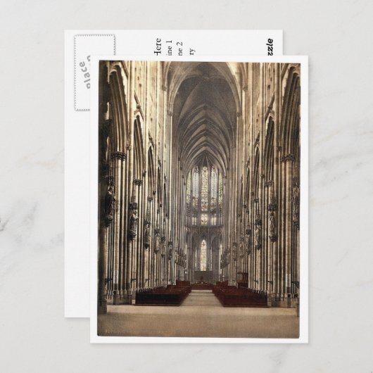 Das Innere der Kathedrale, Köln, Rhein, Deutsch Postkarte (Vorne/Hinten)