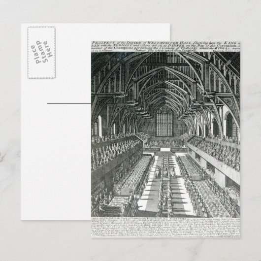 Das Innere der Westminster Hall Postkarte (Vorne/Hinten)