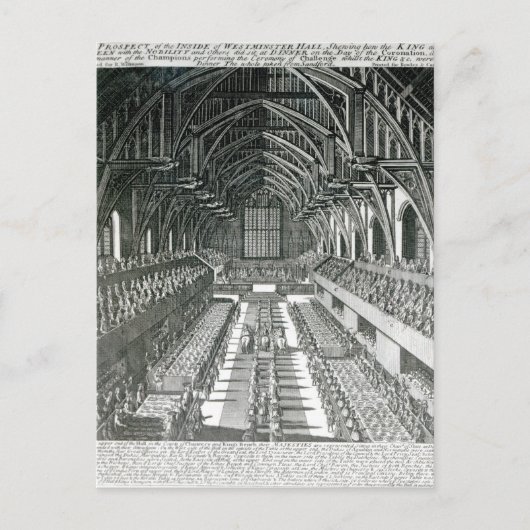 Das Innere der Westminster Hall Postkarte (Vorderseite)