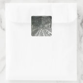 Das Innere der Westminster Hall Quadratischer Aufkleber (Tasche)