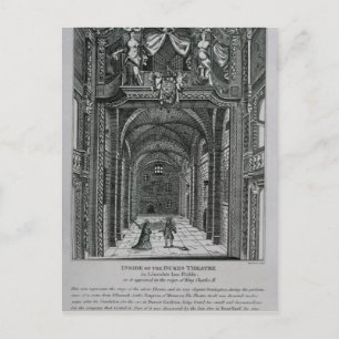 Das Innere des Duke's Theaters in Lincoln's Inn Postkarte