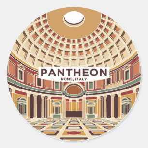 Das Innere des Pantheons Italien Runder Aufkleber