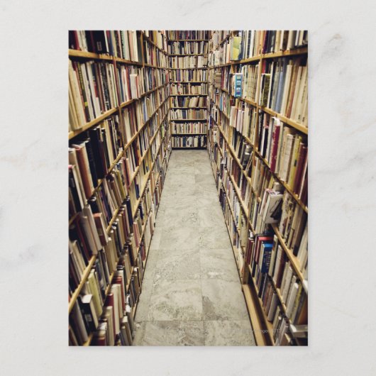 Das Innere einer gebrauchten Buchhandlung Schweden Postkarte (Vorderseite)