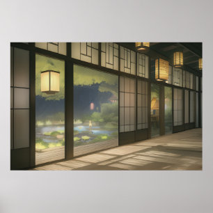 Das Innere eines gemütlichen Hauses Poster