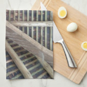 Das Innere eines Holzdaches Küchentuch (Viertel Falte)