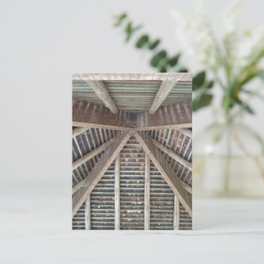 Das Innere eines Holzdaches Postkarte (Stehend Vorderseite)