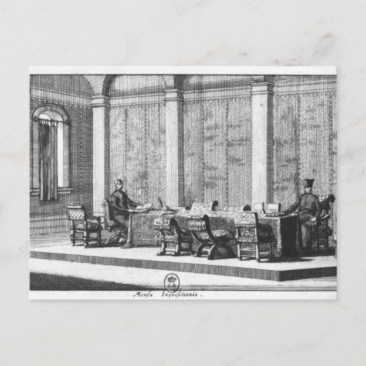 Das Inquisitionstabelle Postkarte (Vorderseite)