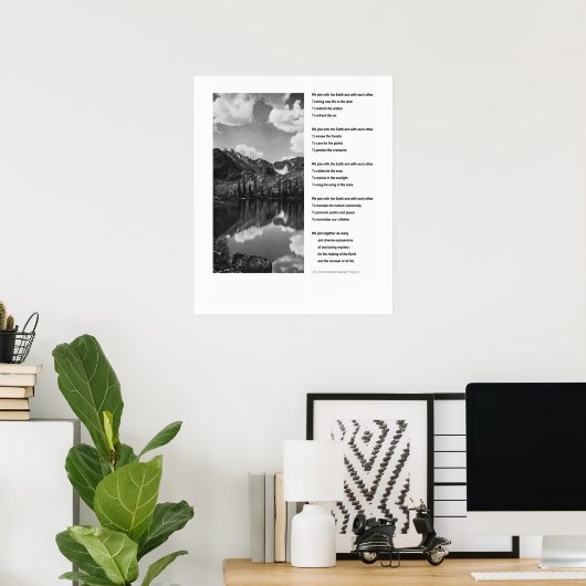 Das inspirierende Poster des Umweltdatums (Heimbüro)