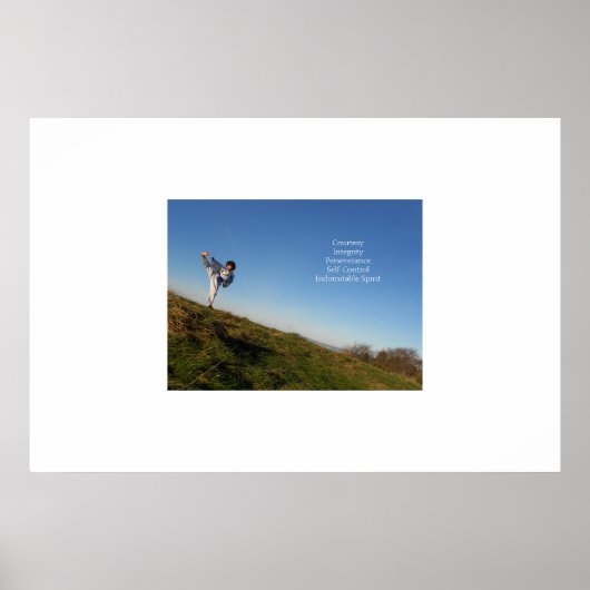 Das inspirierende Taekwondo-Poster für Kinder-Lehr Poster (Vorne)