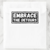 Das inspirierende Zitat der Umwege Rechteckiger Aufkleber (Tasche)