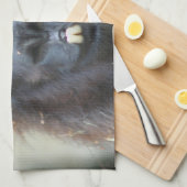 Das intensive Schwarze Lama-Gesicht Nah Geschirrtuch (Viertel Falte)