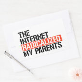 Das Internet hat meine Eltern radikalisiert Rechteckiger Aufkleber (Umschlag)
