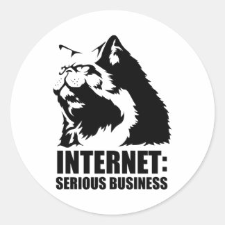 Das Internet ist ein ernstes Geschäft Runder Aufkleber