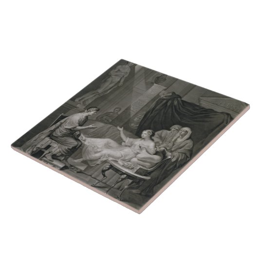 Das Interview von Augustus und von Kleopatra, Fliese (Seite)