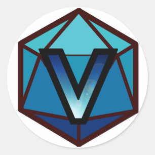 Das INVICTUS-Stream-Logo "BLUE TEAM" Runder Aufkleber