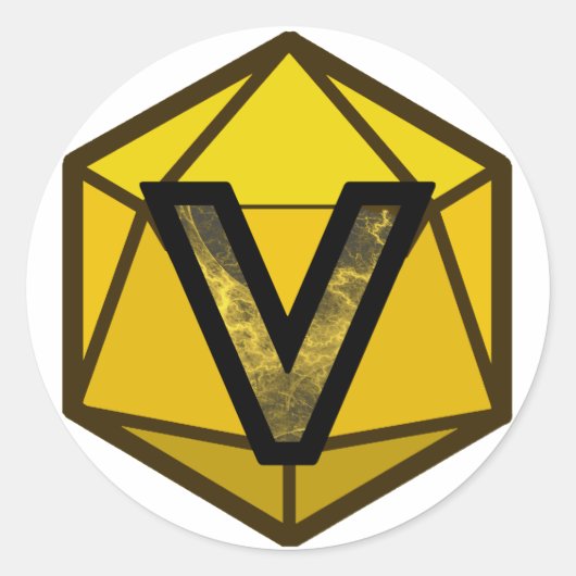 Das INVICTUS-Stream-Logo "YELLOW TEAM" Runder Aufkleber (Vorderseite)