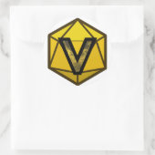 Das INVICTUS-Stream-Logo "YELLOW TEAM" Runder Aufkleber (Tasche)