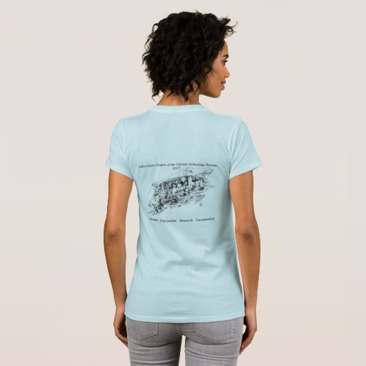 Das IPCAS der Frauen blauer Klippen-Wohnungs-T - T-Shirt (Schwarz voll)