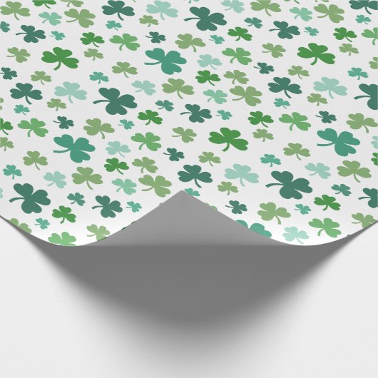 Das irische Kleeblatt Geschenkpapier (Ecke)