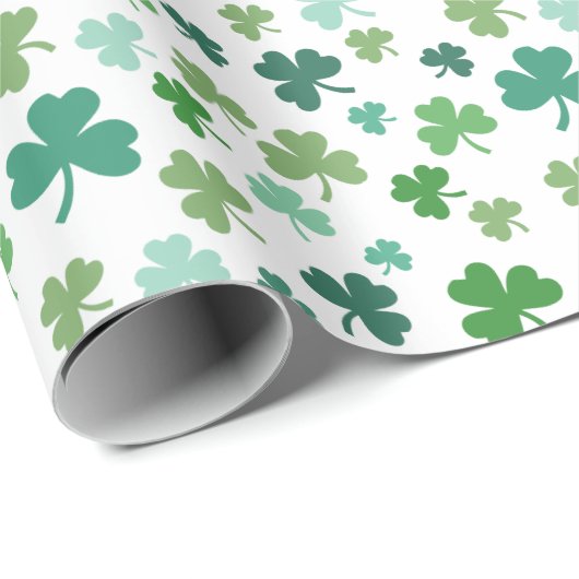 Das irische Kleeblatt Geschenkpapier (Rolleneckpunkt)