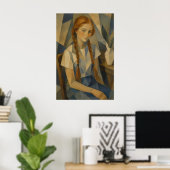 Das irische Mädchen Kunstwerk Poster (Heimbüro)
