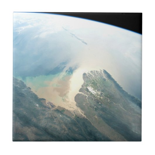 Das Irrawaddy River Delta in Birma (Myanmar). Fliese (Vorderseite)