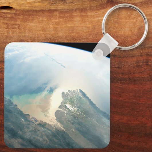 Das Irrawaddy River Delta in Birma (Myanmar). Schlüsselanhänger (Rückseite)