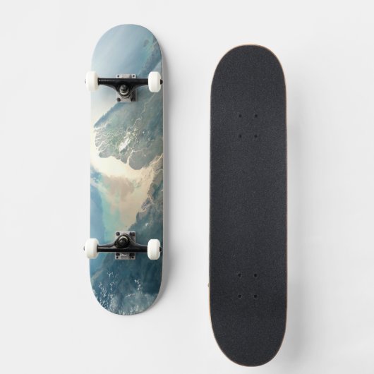 Das Irrawaddy River Delta in Birma (Myanmar). Skateboard (Vorderseite)